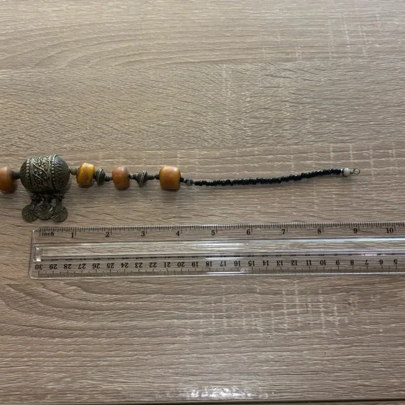 Sundance Silver and Brown Tribal Necklace - Picture 5 of 5